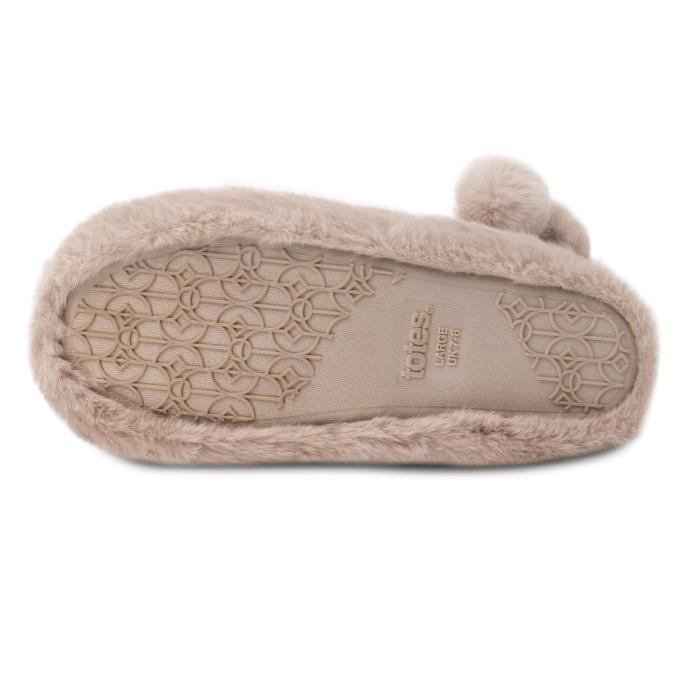 totes toasties® Ladies Faux Fur Boot Slippers Oat Extra Image 6